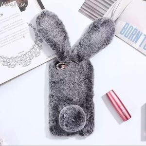 Cute bunnie cover case for I phone 6s plus gray color ,new